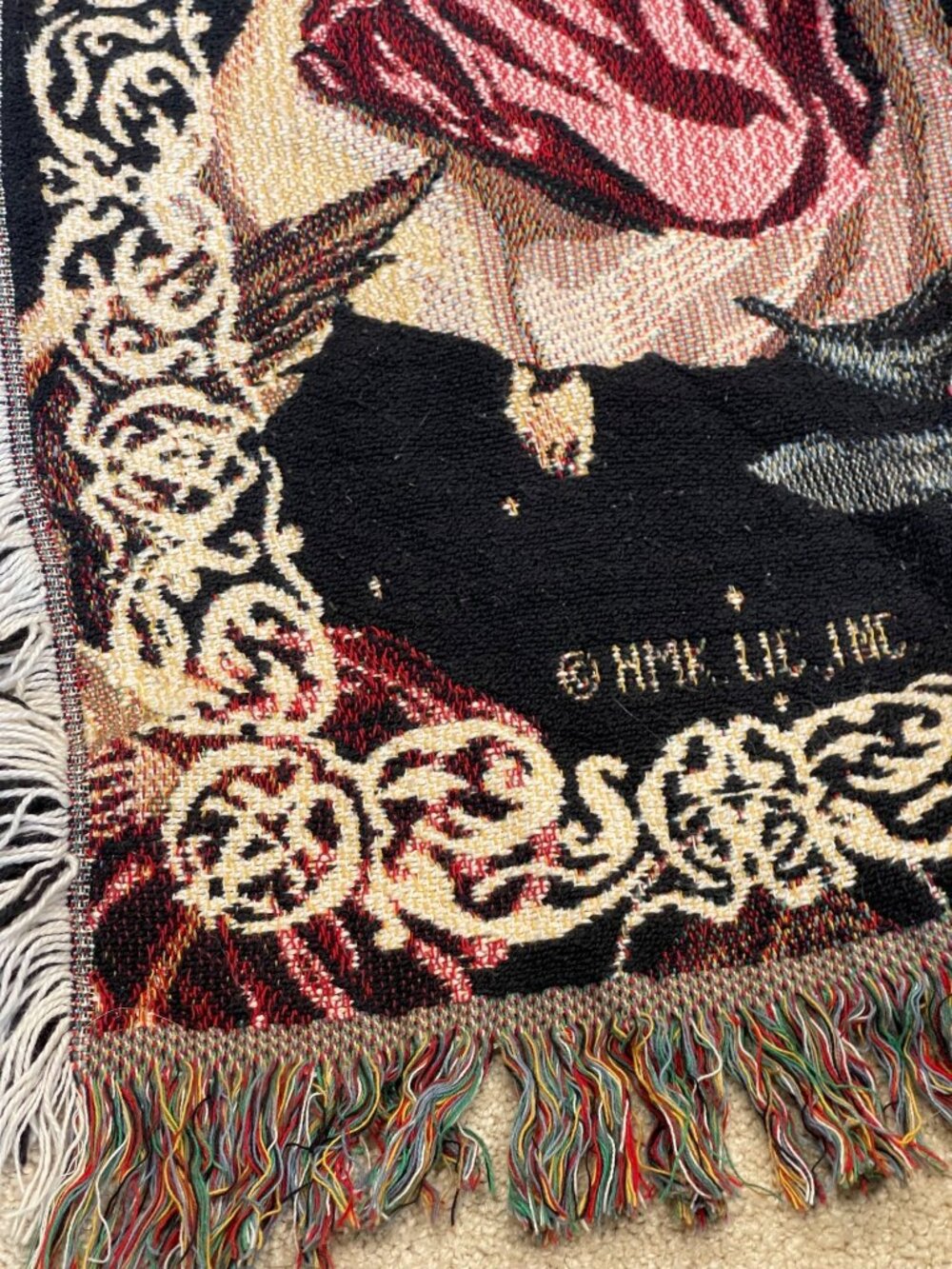 Goodwin Weavers Angelic Season Tapestry Throw Afghan Blanket 100% Cotton 46 x 67 - Picture 6 of 16